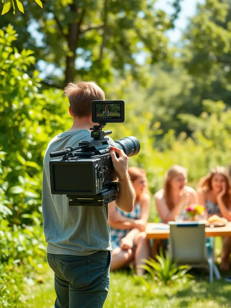A still from a short film created by participants of EUROLOISIRS CINEMA's youth program, showcasing their talent and unique perspectives.