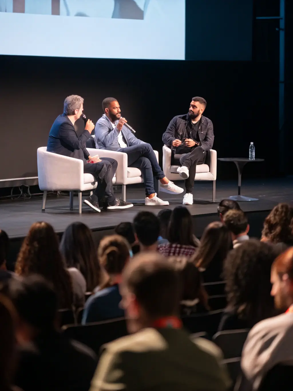 A panel discussion featuring film critics and industry professionals, engaging with the audience after a screening organized by EUROLOISIRS CINEMA.
